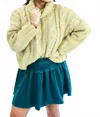 Love Tree Snow Retreat Turtleneck Sweater In Honey In Green