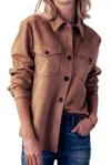 Love Tree Suede Trucker Jacket In Camel In Brown
