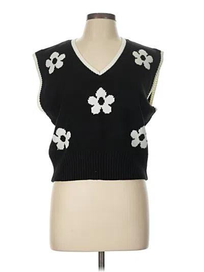 Pre-owned Love Tree Sweater Vest In Black