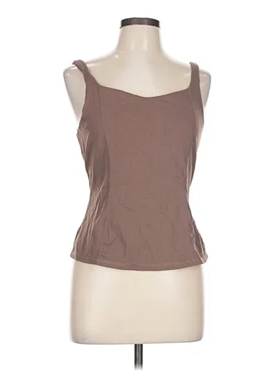 Pre-owned Love Tree Tank Top Brown Strapless Neckline Tops