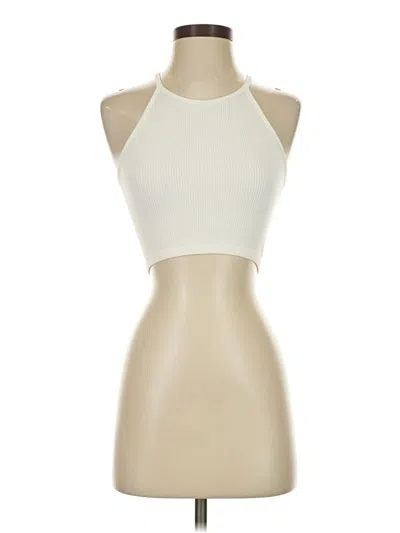 Pre-owned Love Tree Tank Top Ivory Halter Neckline Tops