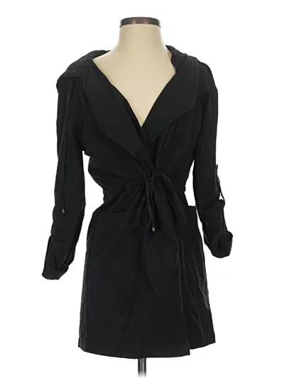 Pre-owned Love Tree Trenchcoat In Black