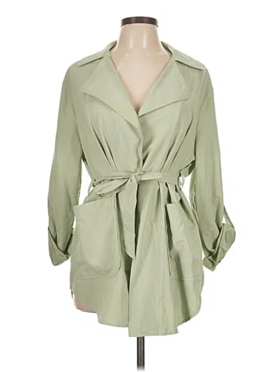 Pre-owned Love Tree Trenchcoat In Green