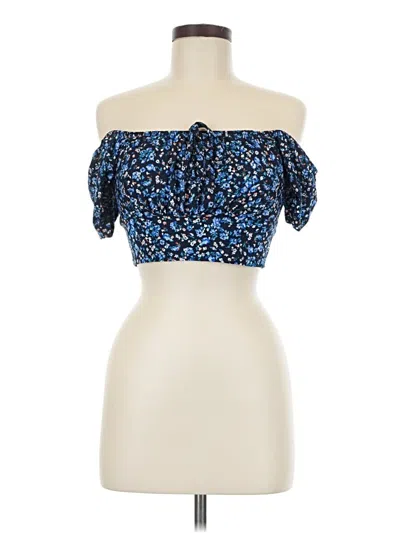 Pre-owned Love Tree Tube Top Blue Strapless Neckline Tops