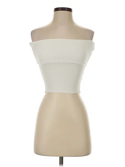 Pre-owned Love Tree Tube Top Ivory Strapless Neckline Tops