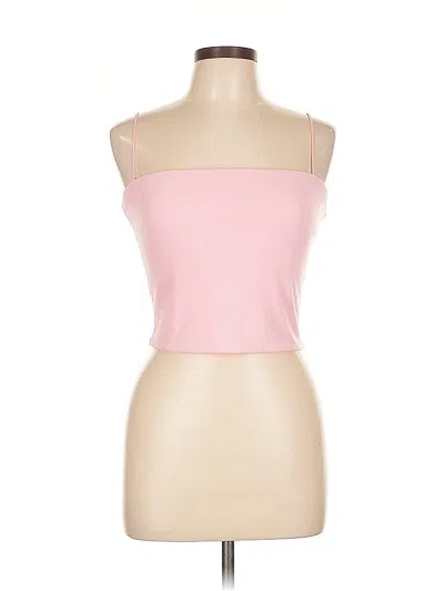 Pre-owned Love Tree Tube Top Pink Strapless Neckline Tops