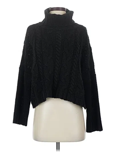 Pre-owned Love Tree Turtleneck Sweater In Black