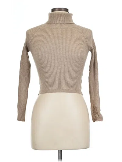 Pre-owned Love Tree Turtleneck Sweater In Brown