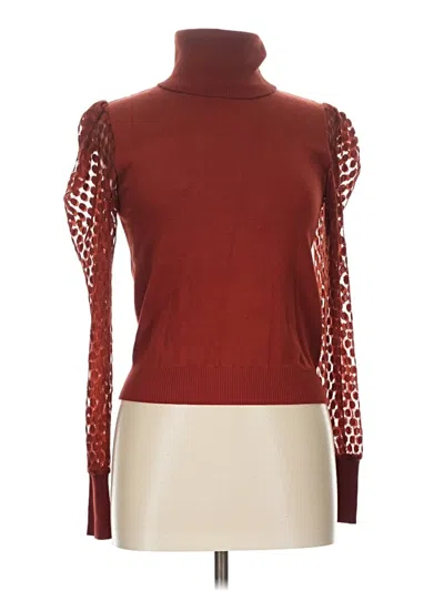Pre-owned Love Tree Turtleneck Sweater In Burgundy