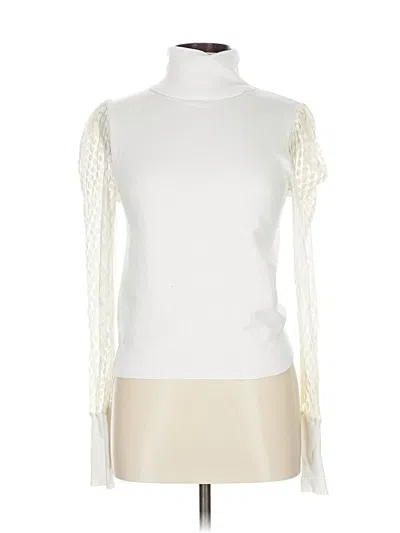 Pre-owned Love Tree Turtleneck Sweater In White