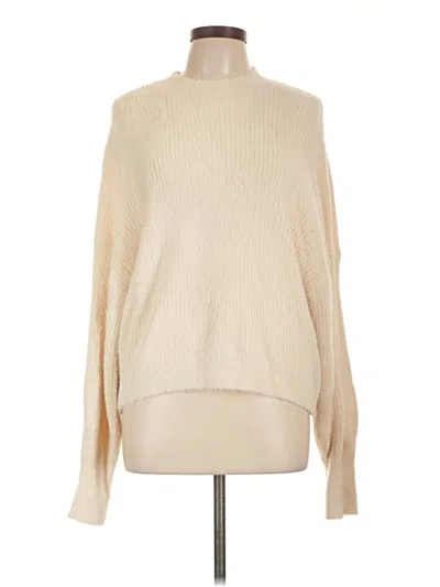 Pre-owned Love Tree Turtleneck Sweater In White