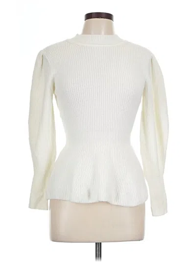 Pre-owned Love Tree Turtleneck Sweater In White