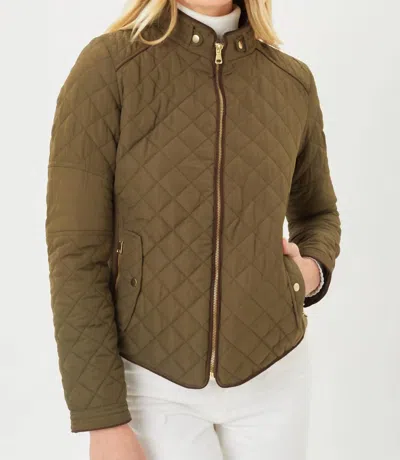 Love Tree Ultra Lightweight Quilted Padded Zip Up Jacket In Brown In Multi