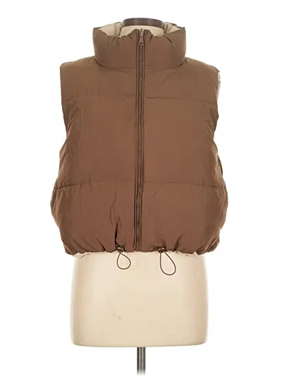 Pre-owned Love Tree Vest In Brown