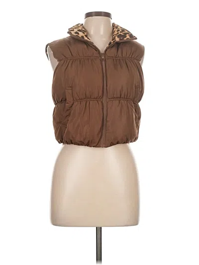 Pre-owned Love Tree Vest In Brown