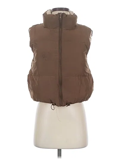 Pre-owned Love Tree Vest In Brown