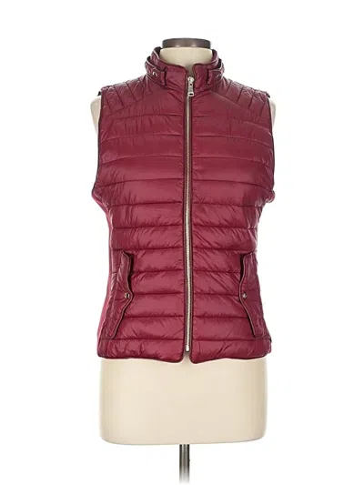 Pre-owned Love Tree Vest In Burgundy