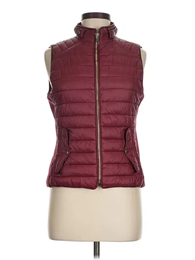 Pre-owned Love Tree Vest In Burgundy
