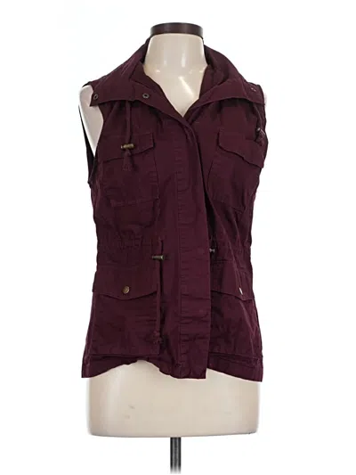 Pre-owned Love Tree Vest In Burgundy