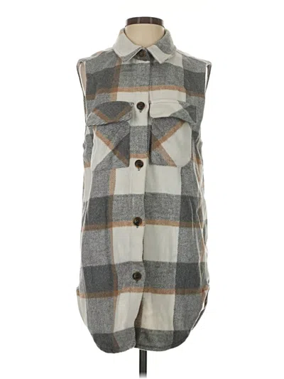 Pre-owned Love Tree Vest In Gray