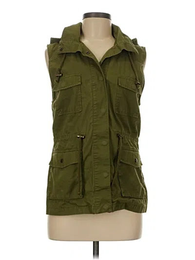Pre-owned Love Tree Vest In Green