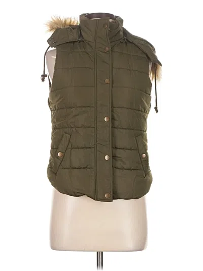 Pre-owned Love Tree Vest In Green