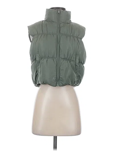 Pre-owned Love Tree Vest In Green