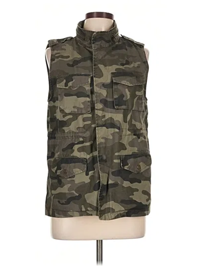 Pre-owned Love Tree Vest In Green
