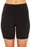 Love Tree Women's High Waist Seam Detail Active Shorts In Black In Black