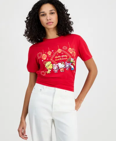 Love Tribe Hello Kitty And Friends Lunar New Year Graphic T-shirt In Red
