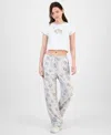 Love Tribe Junior's My Melody Allover-print Drawstring Pants In Brown