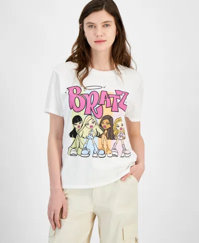 Love Tribe Juniors' Bratz Crewneck T-shirt In White