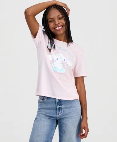 Love Tribe Juniors' Cinnamoroll Graphic-print T-shirt In Pink