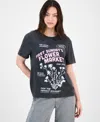 Love Tribe Juniors' Flower Market Graphic T-shirt In Black