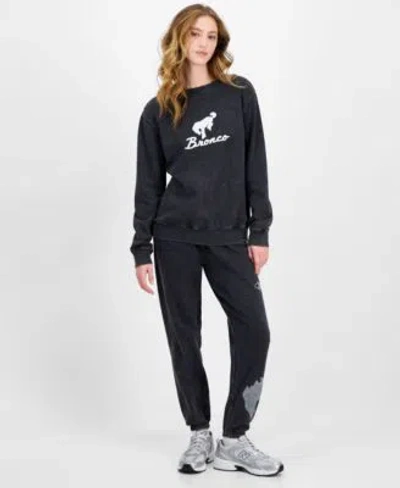 Love Tribe Juniors Ford Bronco Crewneck Sweatshirt Jogger Sweatpants In Black
