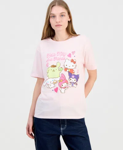 Love Tribe Juniors' Hello Kitty & Friends Snack T-shirt In Pink