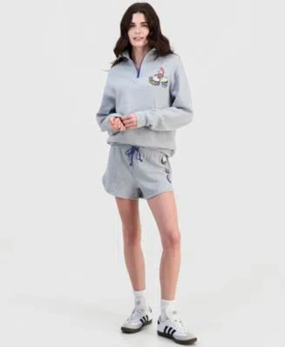 Love Tribe Juniors Hello Kitty Fleece Sweatshirt Shorts In Gray