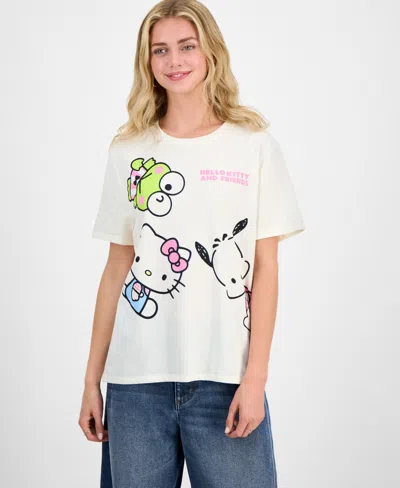 Love Tribe Juniors' Hello Kitty Graphic Print T-shirt In White