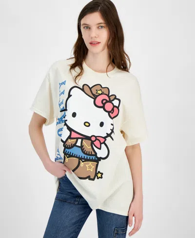 Love Tribe Juniors' Hello Kitty Wild West Tee In Natural