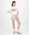 Love Tribe Juniors Spooky My Melody Trio T Shirt Shorts In Yellow