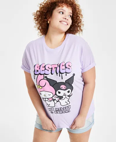 Love Tribe Trendy Plus Size Besties Graphic Print T-shirt In Pastel Lil
