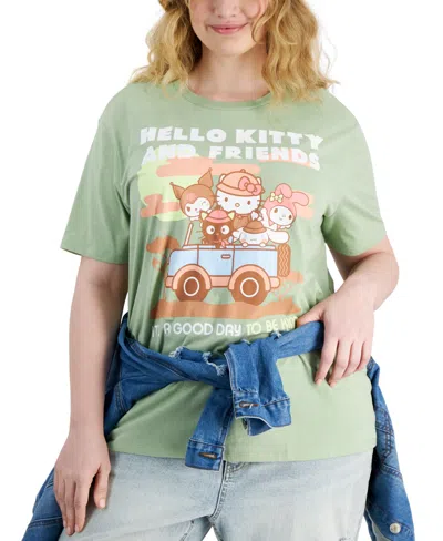 Love Tribe Trendy Plus Size Good Day Hello Kitty Tee In Reseda