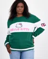 Love Tribe Trendy Plus Size Hello Kitty Sweatshirt In Green