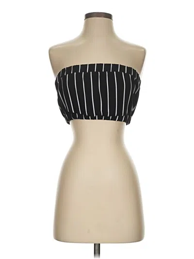 Pre-owned Love Tube Top Black Strapless Neckline Tops