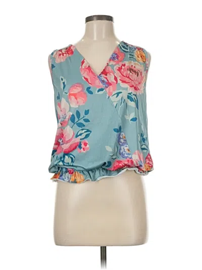 Pre-owned Love U Dear Sleeveless Blouse In Blue