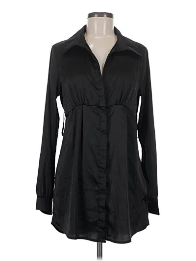 Pre-owned Love University Long Sleeve Blouse In Black