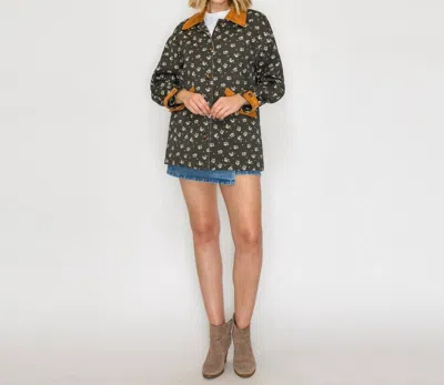 Love Wednesday Bette Barn Jacket In Black Multi