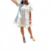 Love Wednesday Evie Dress In White In Animal Print