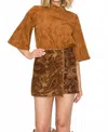 Love Wednesday Paisley Skort In Camel In Brown