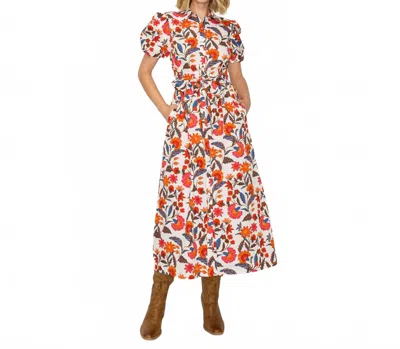 LOVE WEDNESDAY POPPY FESTIVAL DREAM MIDI DRESS IN MULTI